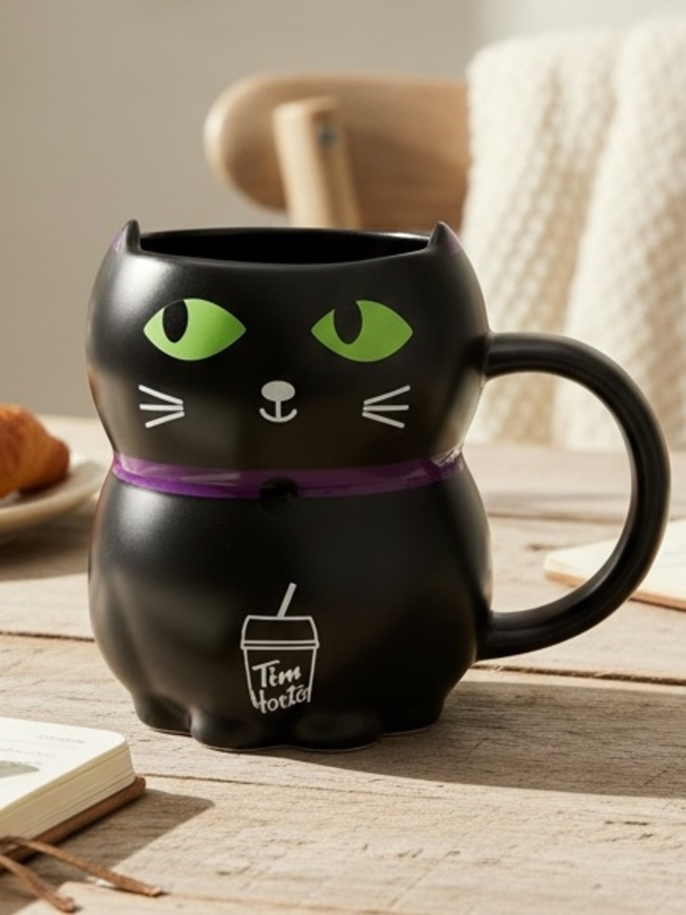 2025 Tim Hortons Black Cat Coffee Cup Mug